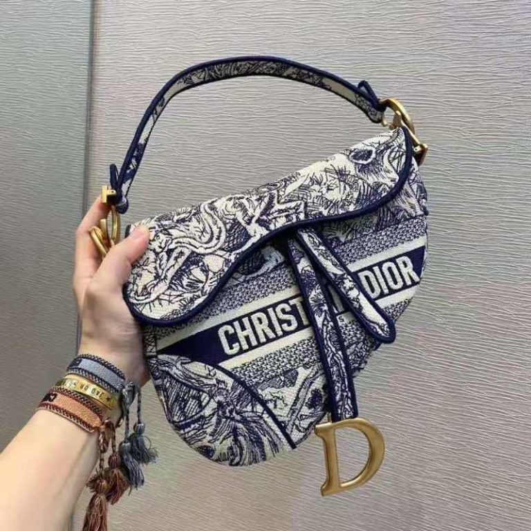 AAA Replica Dior Vintage Canvas One-Shoulder Saddle Bag