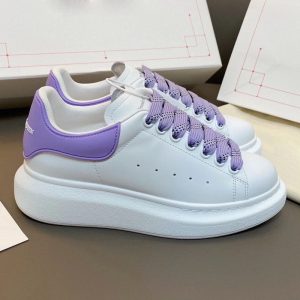 AAAA Replica Alexander Mcqueen Classic Leather Muffin Thick Sole Fashion Casual Women Shoes Sneakers