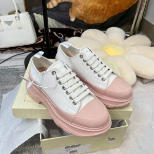 AAAA Replica Alexander Mcqueen Women Canvas Chunky Daddy Shoes