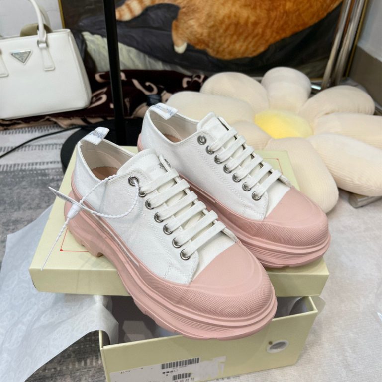AAAA Replica Alexander Mcqueen Women Canvas Chunky Daddy Shoes