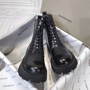 AAAA Replica Balenciaga Platform Lace-Up Ankle Boots