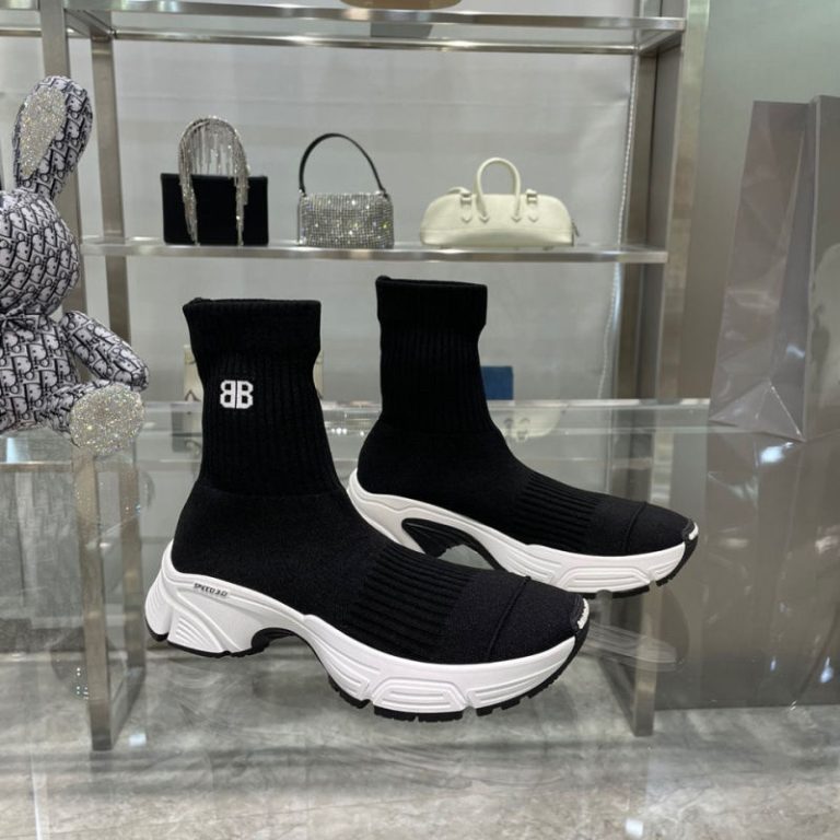 AAAA Replica Balenciaga Unisex High-Top Elastic Knitted Socks Shoes