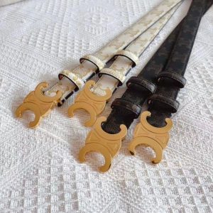 AAAA Replica Celine Triomphe Brass Buckle Belt