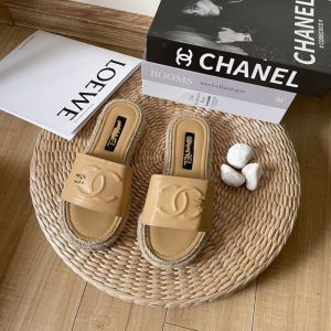 AAAA Replica Chanel Fashion Espadrille Flat Slippers