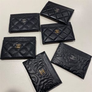 AAAA Replica Chanel Leather One Piece Slim ID Wallet