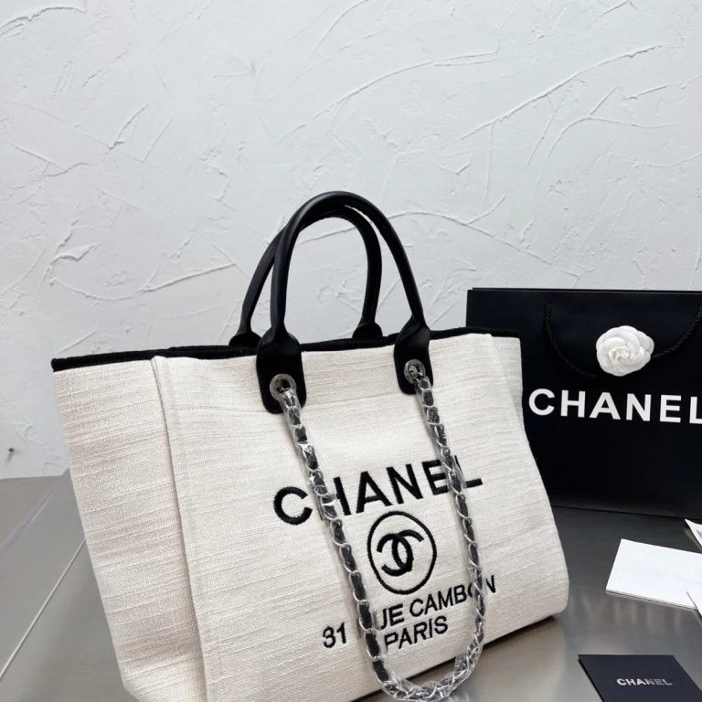 AAAA Replica | Chanel Linen Chain Shopping Bag Ladies Handbag