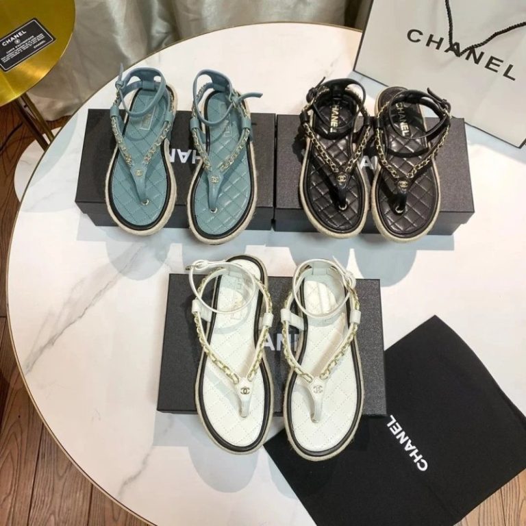 AAAA Replica Chanel Metal Chain Sandals