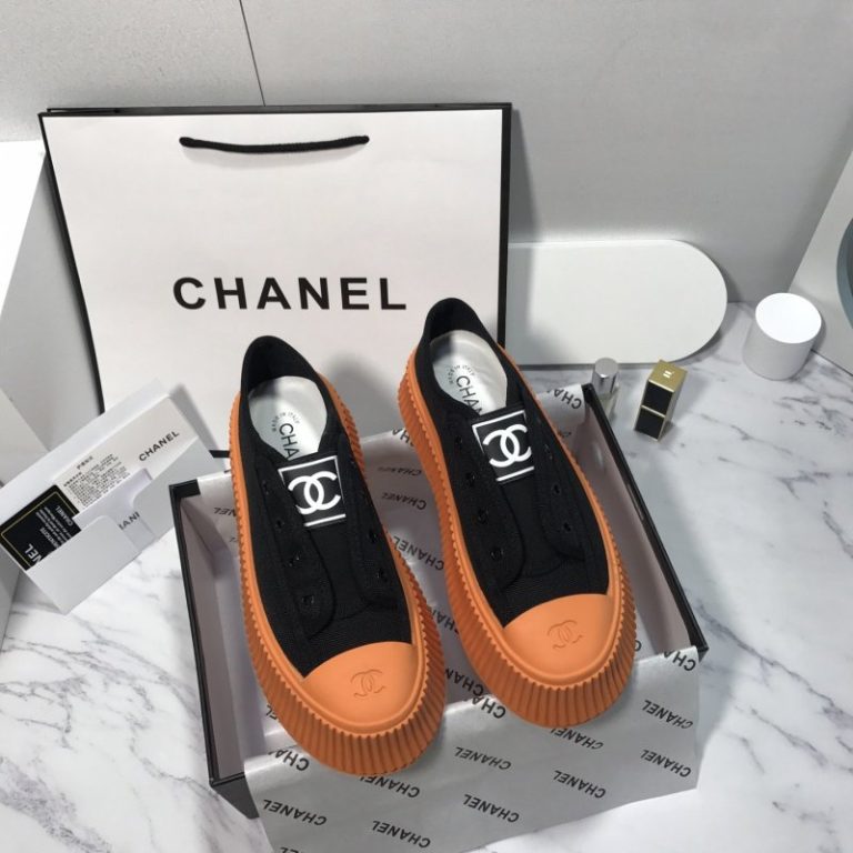 AAAA Replica Chanel Platform Casual Round Toe Colorblock Sneakers
