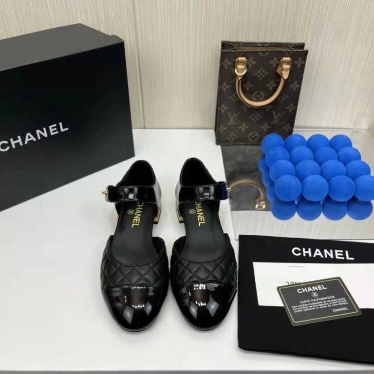 AAAA Replica Chanel Round Toe Pumps Vintage Flats