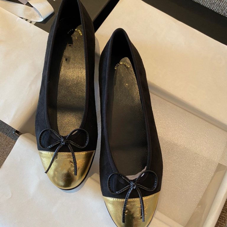 AAAA Replica Chanel Women Bow Flat Flat Round Toe Shoe