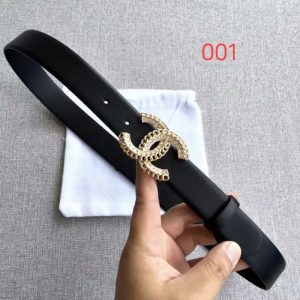 AAAA Replica Chanel Women Double C Genuine Leather Belt