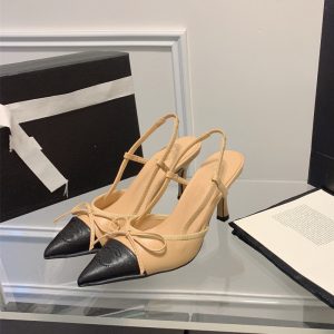 AAAA Replica Chanel Women Fashion Bow Heel Sandals