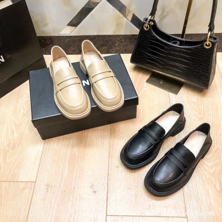 AAAA Replica Chanel Women Fashion Leather Thick Bottom Shoes