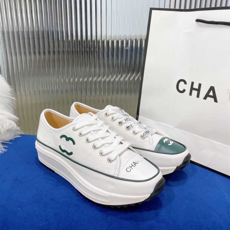 AAAA Replica Chanel Women Sponge Cake Thick-Soled Canvas Sneakers