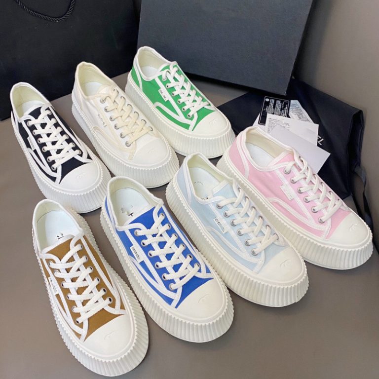 AAAA Replica Chanel Women Thick-Soled Casual Canvas Sneakers