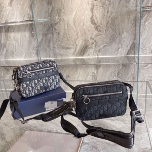 AAAA Replica Dior Canvas And Cowhide Crossbody Bag