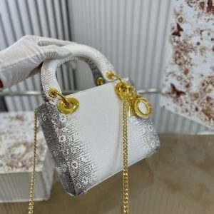 AAAA Replica Dior Lizard Pattern Diana Bag