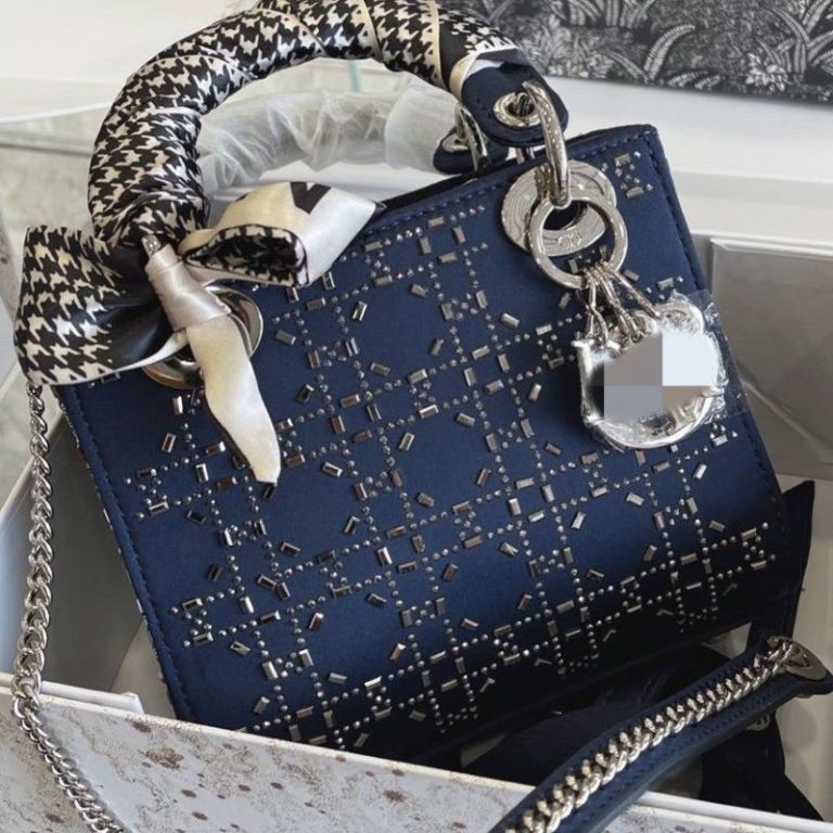 AAAA Replica Dior Rhinestone Diana Bag