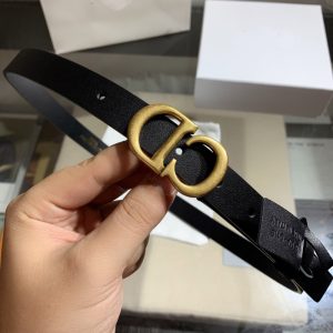 AAAA Replica Dior Women Fashion Copper Buckle Leather Thin Leather Belt