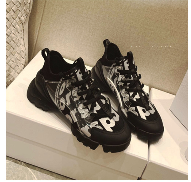AAAA Replica Dior Women Genuine Leather Platform Casual Sneakers