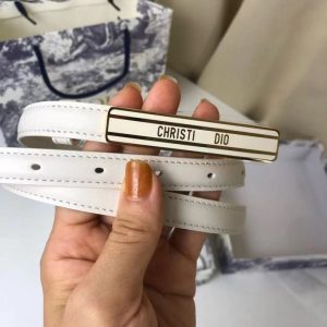 AAAA Replica Dior Women Metal Buckle Leather Belt