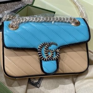 AAAA Replica Gucci Fashion Colorblock Shoulder Bag