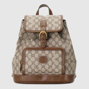 AAAA Replica Gucci Leather Retro Backpack
