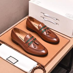 AAAA Replica Gucci Men Breathable Casual Genuine Leather Loafers
