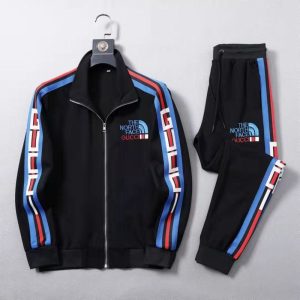 AAAA Replica Gucci Men Letter Embroidered Casual Tracksuit