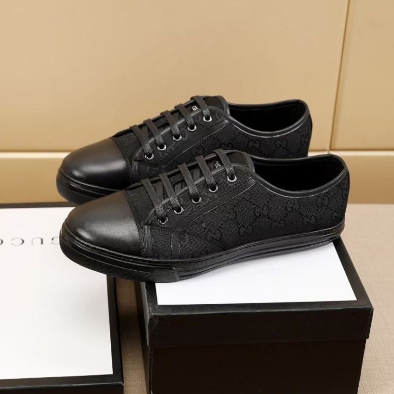 AAAA Replica Gucci Men Low Top Leather Shoes