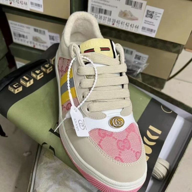 AAAA Replica Gucci Retro Color Matching Casual Women Sneakers
