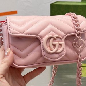 AAAA Replica Gucci Simple Solid Color Chain Shoulder Bag