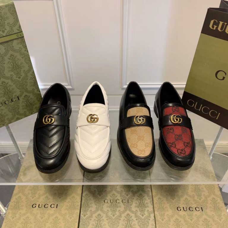 AAAA Replica Gucci Vintage Leather Flat Loafers