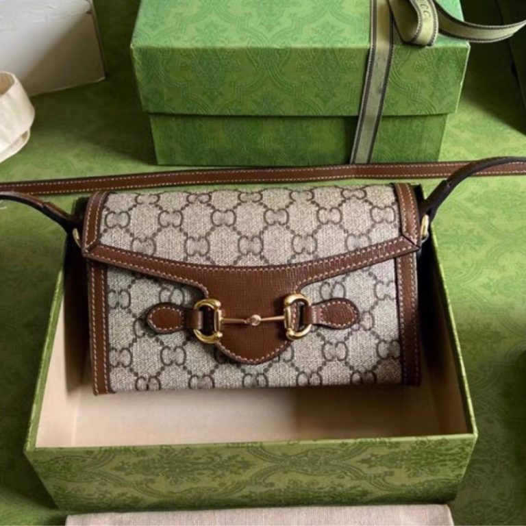 AAAA Replica Gucci Women 1955 Small Square Horizontal Retro Messenger Bag