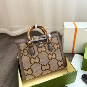 AAAA Replica Gucci Women Bamboo Tote Shoulder Messenger Bag