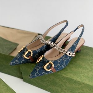 AAAA Replica Gucci Women Chain Pointed Hollow Retro Sandals