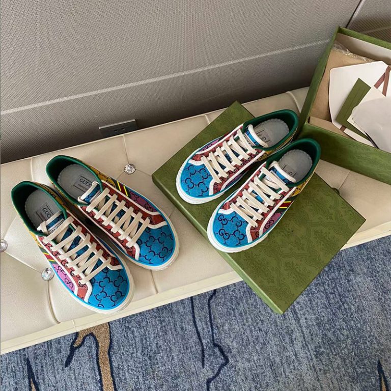AAAA Replica Gucci Women Color Matching Casual Sneakers