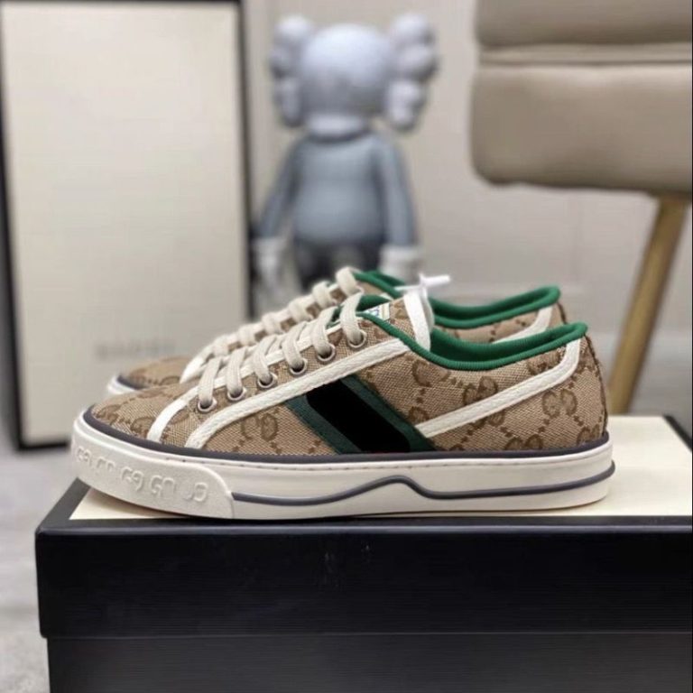 AAAA Replica Gucci Women Men Canvas Shoes Retro Embroidery Color Blocking Sneakers