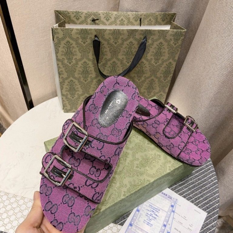 AAAA Replica Gucci Women Men Casual Flat Bottom Beach Couple Slippers