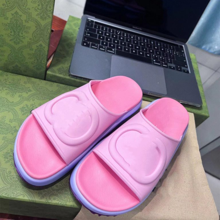 AAAA Replica Gucci Women Outside Beach Thick-Soled Slippers