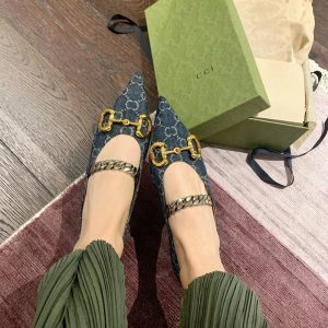 AAAA Replica Gucci Women Shallow Pointed Toe Fashion Flat Shoes
