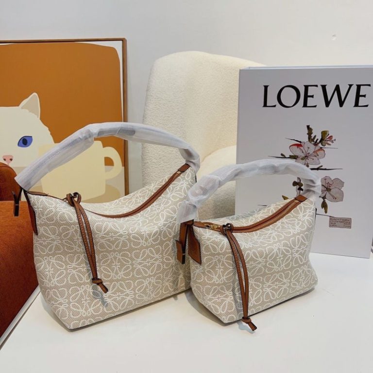 AAAA Replica Loewe Slouchy Canvas Embroidered Underarm Bag