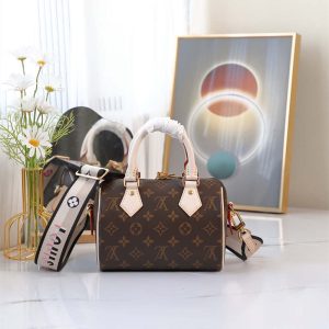 AAAA Replica Louis Vuitton 20 Nano Speedy Leather Mini Boston Bag