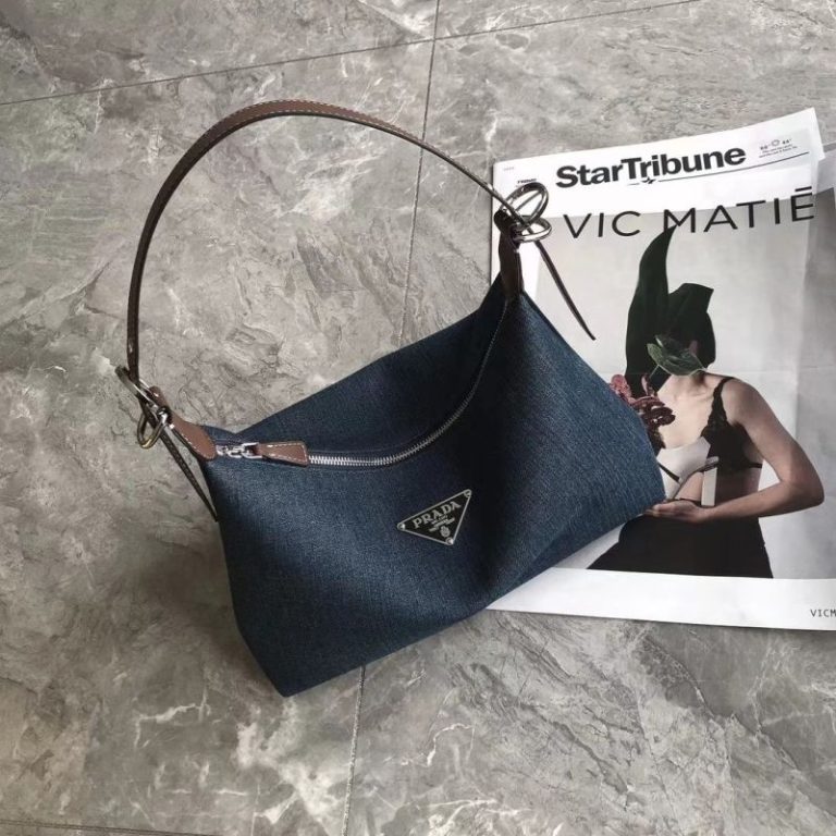 AAAA Replica Prada Chic Denim Shoulder Bag