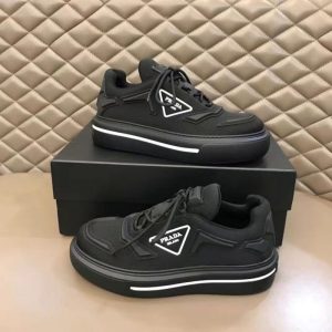 AAAA Replica Prada Men Casual Breathable Mesh Platform Shoes