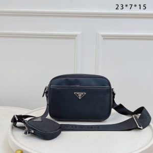 AAAA Replica Prada Men'S Simple 2-In-1 Messenger Bag