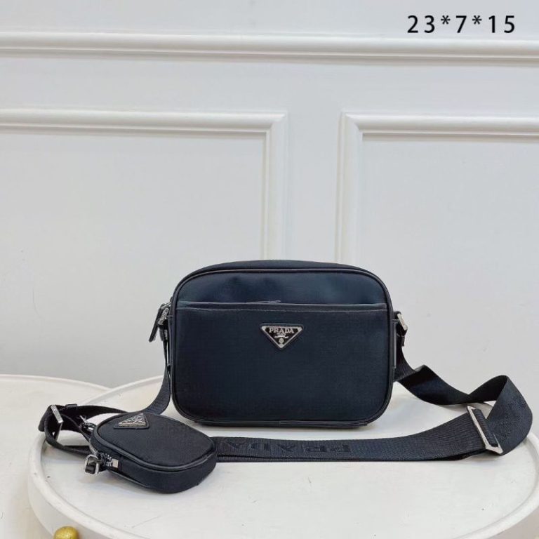 AAAA Replica Prada Men'S Simple 2-In-1 Messenger Bag