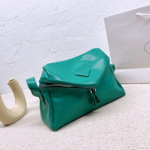 AAAA Replica Prada Women Zipper Flap Backpack Genuine Leather Shoulder Bag