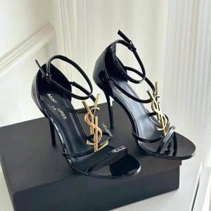 AAAA Replica YSL Fashion Buckle High-Heeled Sandals