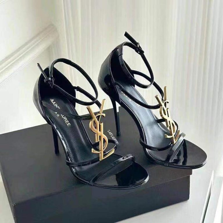 AAAA Replica YSL Fashion Buckle High-Heeled Sandals